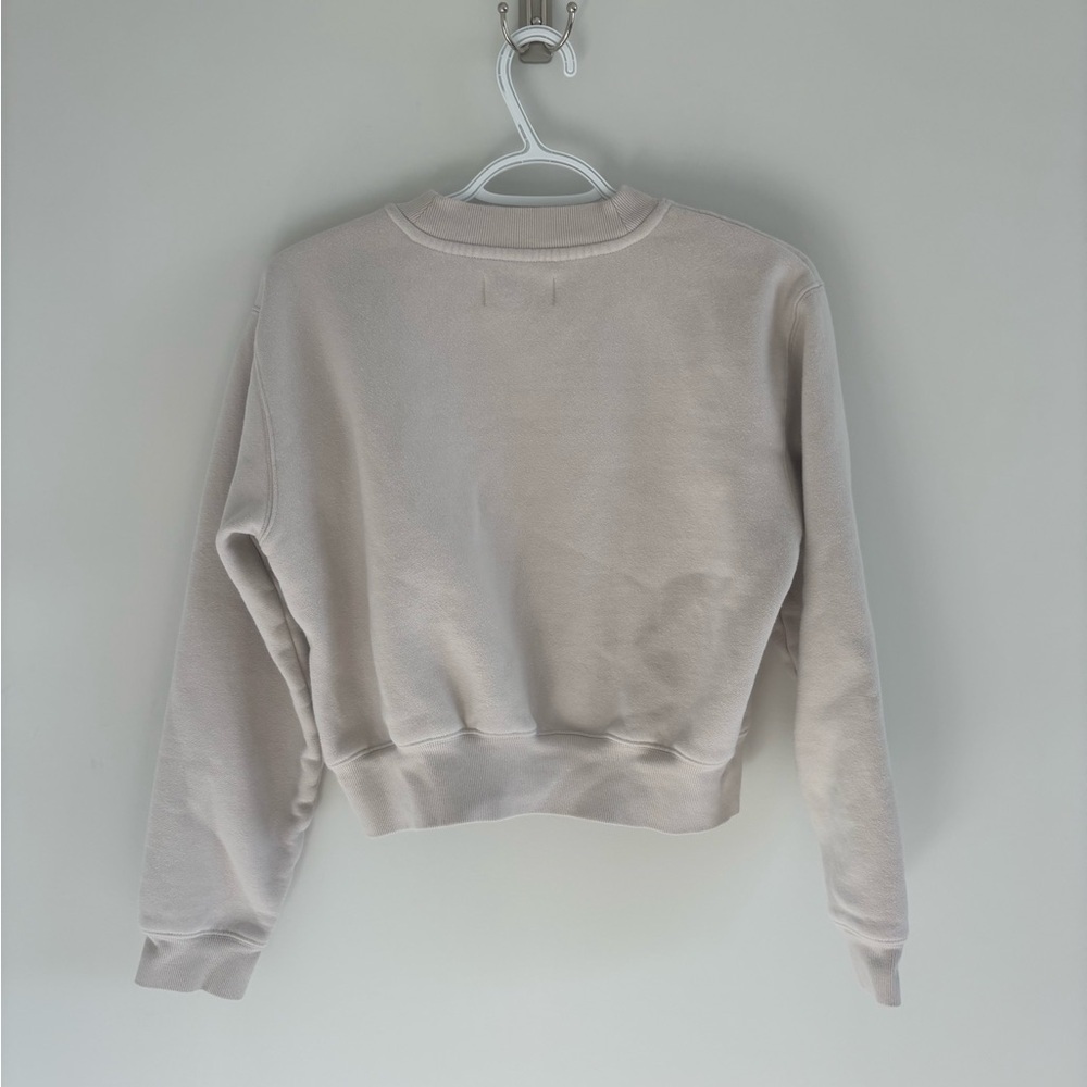 TNA Cream Fleece cropped Sweatshirt - Picture 3 of 4
